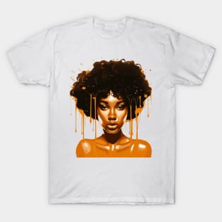 Afrocentric Woman Dripping With Melanin T-Shirt